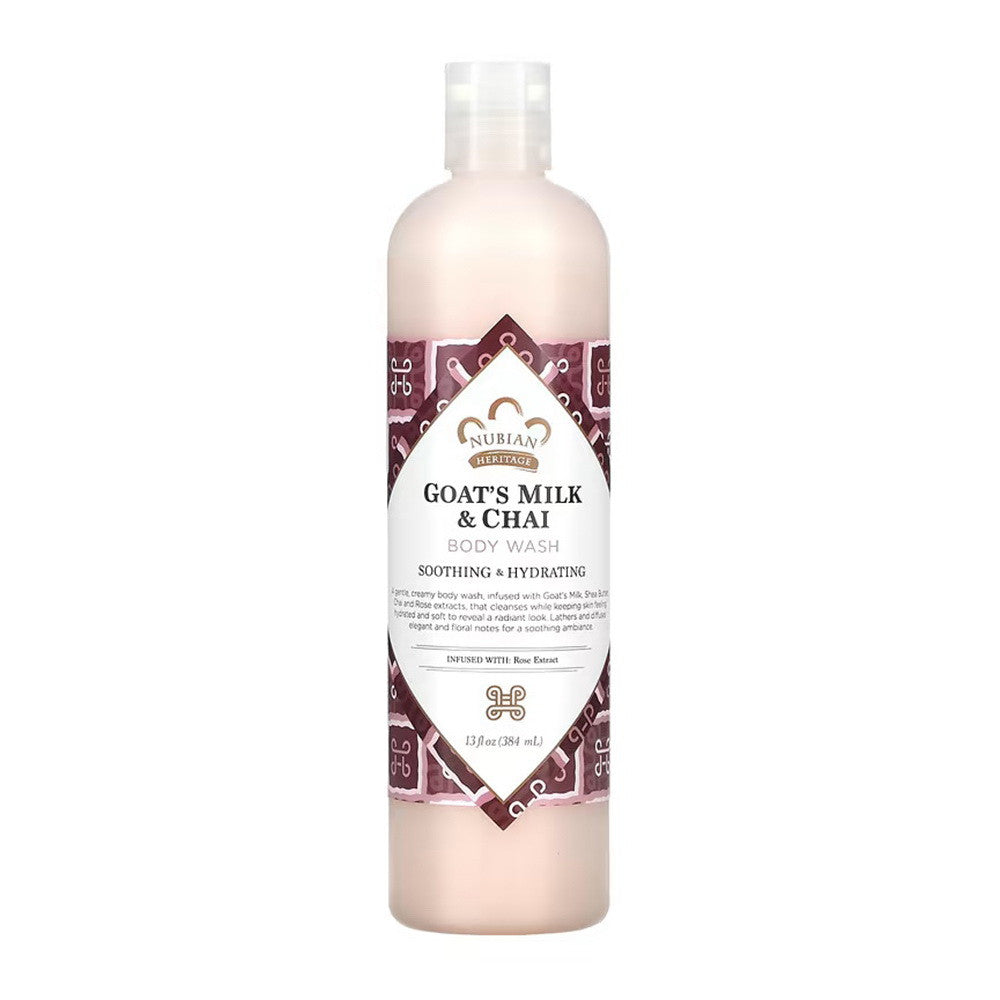 Nubian Heritage Goats Milk and Chai Body Wash, 13 Oz